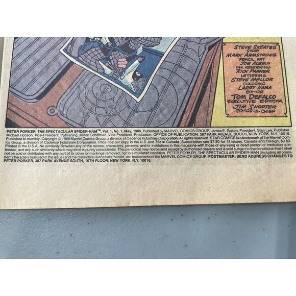 Star Comics Peter Porker The Spectacular Spider Ham #1 1985 Marvel Vintage - Picture 5 of 8